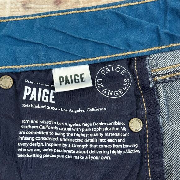 Paige Jeans Women's Size 26 Skyline Skinny Stretch Mid Rise Blue Denim - Picture 6 of 12